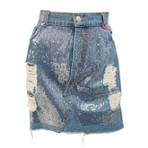 Bright Denim Skirt